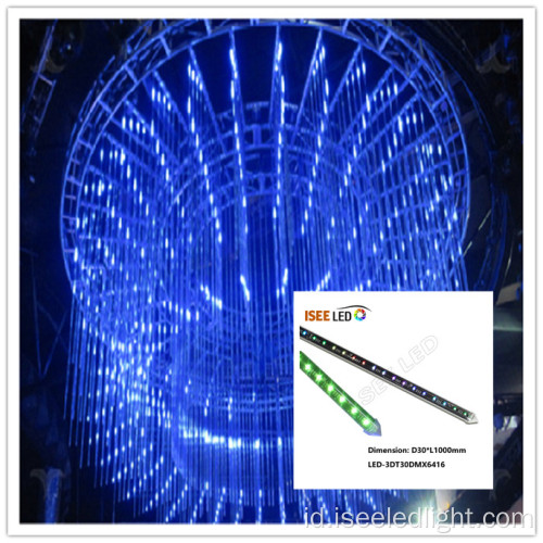 RGB 3D tabung vertikal yang dipimpin pencahayaan uk